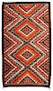 Navajo Red Mesa Outline Weaving / Rug Deaccessioned from the Hopewell Museum, Hopewell, NJ 