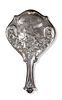 Victorian Sterling Hand Mirror with Cherubs by Kerr