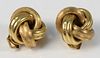 18K Yellow Gold Earrings
stamped 18K Italy, knot shaped earrings
16.2 grams