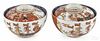Pair of Black Ship Imari tea bowls and covers, 1