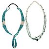 Pueblo Turquoise and Shell Necklaces 