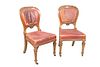 Set of Twenty-Four Gillows Louis XVI Style Walnut Dining Chairs
with oak leaf carved backs and leather upholstered backs and seats
each signed Gillows