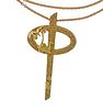 Theo Fennell 18K Gold Yellow Sapphire Phi Pendant Necklace