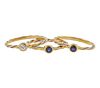 Cartier 18k Gold Sapphire Diamond Stackable Ring Set of 3