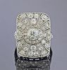 Art Deco Platinum Diamond Ring 