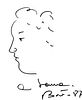 Fernando Botero (Medelin 1932)  - Laura's profile, 1987