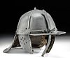 17th C. German Steel Lobster-Tailed Pot Helmet