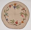 Arts & Crafts Circular Embroidered Linen Birds c1910