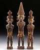 Early 20th C. Nias Islands Wood Adu Zatua Figures