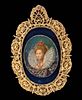16th C. British Portrait of Royal w/ 10K+ Gold Frame