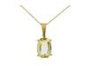 14k Gold Quartz Pendant Necklace
