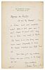 Frederic Remington handwritten and signed letter