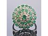 1960s 18k Gold Diamond Emerald Dome Ring 