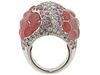 Porrati Pink Sapphire Gemstone Diamond Dome Ring