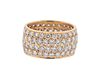 18k Gold 4.00cts Eternity Wedding Wide Band Ring