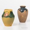 Two Rookwood Pottery Vases, Cincinnati, Ohio, 1919 and 1920, glazed earthenware, by Elizabeth Lincoln and Charles S. Todd, impressed fl