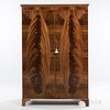 Art Deco Mahogany Armoire, United States, c. 1930, unmarked, ht. 74, wd. 50, dp. 23 in.