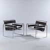 Two Marcel Breuer (Hungarian/American, 1902-1981) by Stendig Wassily Chairs, Italy, mid to late 20th century, designed 1925-26 while he