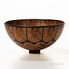 Gianfranco Angelino (Italian, 1938-2010) Studio Turned Wood Bowl, Italy, c. 1995, ht. 4 3/4, dia. 11 3/4 in.Note: Angelino's approach t