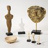 Collection of Ancient Greek Sculpture Museum Replicas, large Cycladic female idol, ht. 16 1/4, small Cycladic female idol, ht. 4, two C