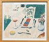 After David Hockney (British, b. 1937) Menu Cover for Ma Maison Restaurant-Bistro, 1978. Signed "David Hockney" in ink l.l., initialed