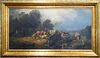 FRIEDRICH LYCK (GERMANY 19th C) LARGE COWS OIL