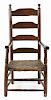 Pennsylvania William & Mary ladderback armchair,