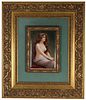 Hand Painted Semi-Nude Figural Plaque