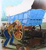 Jim Butcher (B. 1944) "Fixing Wagon Wheel"