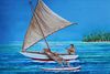 Chris Calle (B. 1961) "Traditional Tipnol Canoe"
