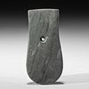 A Patinated Banded Slate Keyhole Pendant, 4-5/8 in.