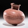A Mississippian Redware Pottery Jar, 9 x 9-1/4 in.