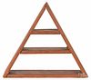 English painted pine triangle form hanging shelf