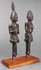African Yoruba Male & Female Figural Dance Wands