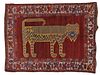 Rare Khamseh Tiger Rug, Persia, mid 19th century; 6 ft. 10 in. x 5 ft. 3 in.