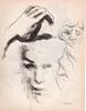 John Ulbricht, Portrait, Ink,  1940's