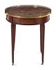 A Louis XVI Style Marble-Top Mahogany Bouillotte Table