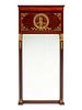 An Empire Style Gilt Bronze Mounted Mahogany Pier Mirror