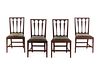 A Set of Four George III Style Mahogany Side Chairs