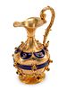 A Continental Amethyst Mounted and Enameled Silver-Gilt Ewer