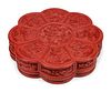 A Chinese Export Carved Red Lacquer Box