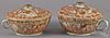Pair of Chinese export porcelain chamber pots, 1