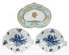 Two Blue and White Worcester Dishes, Derby Dish