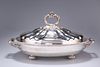A HANDSOME SILVER-PLATED VEGETABLE TUREEN AND COVER, first 