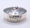 AN ARTS AND CRAFTS SILVER AND JEWELLED BOX, by George Laure
