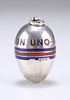 A VICTORIAN ORDER OF THE BATH SILVER AND ENAMEL EGG FORM SE