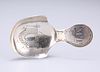 A FRENCH SILVER CADDY SPOON, EARLY 19TH CENTURY, shovel-sha