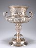 A LARGE VICTORIAN SILVER TWO-HANDLED TROPHY CUP, by Richard