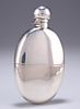 A LATE VICTORIAN SILVER HIP FLASK, by Frederick Bradford Mc