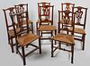 Assembled Set of 8 Chippendale Side Chairs